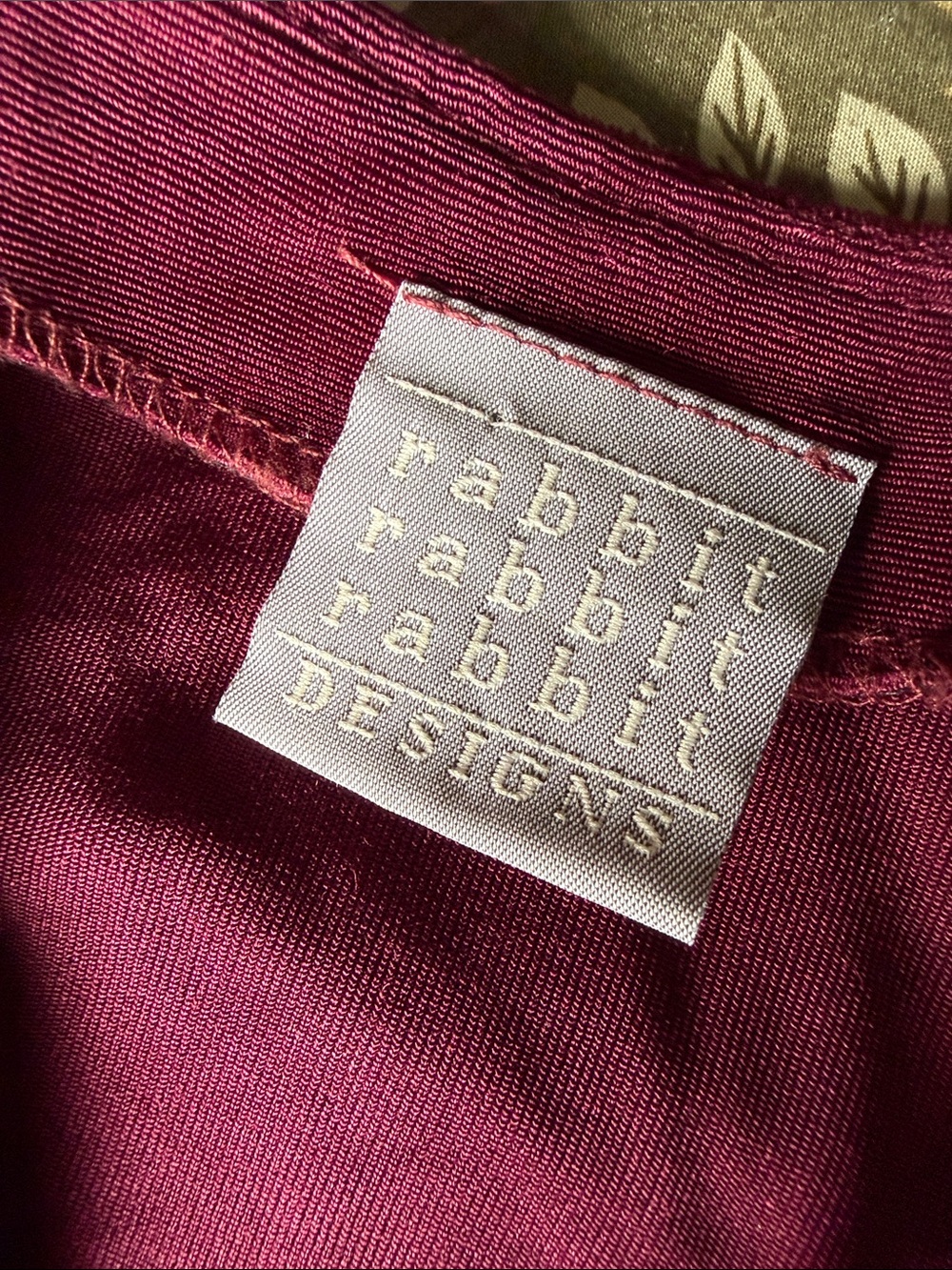 90's Rabbit Rabbit Rabbit burgundy dress - Picture 3 of 4